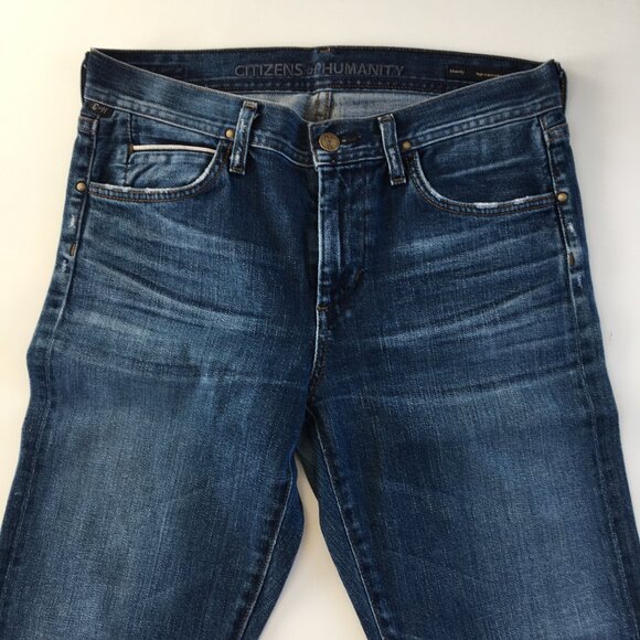 Citizen of Humanity Mandy High Rise Retro Slim Selvedge Jeans 27 - Picture 2 of 11
